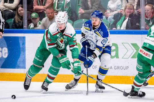 Rögles Adam Edström och Leksands Lucas Elvenes
