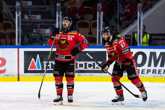 Luleås Linus Fröberg och Konstantin Komarek deppar