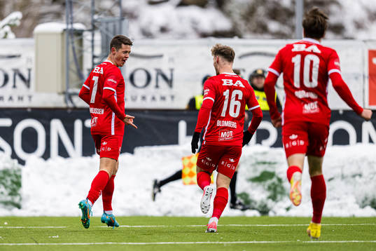 Mathias Rasmussen of Brann celebrates