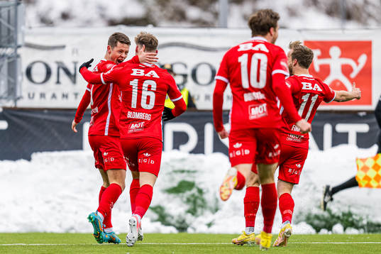 Mathias Rasmussen of Brann celebrates