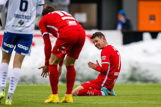 Mathias Rasmussen of Brann reacts