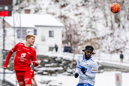 Thore Baardsen Pedersen of Brann and Bilal Elmi Njie of