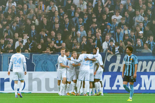 Malmö FFs spelare jublar