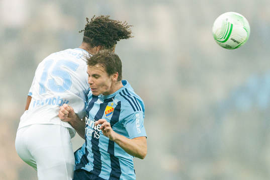 Malmö FFs Joseph Ceesay och Djurgårdens Elias Andersson