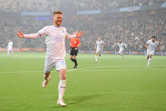 Malmö FFs Anders Christiansen jublar