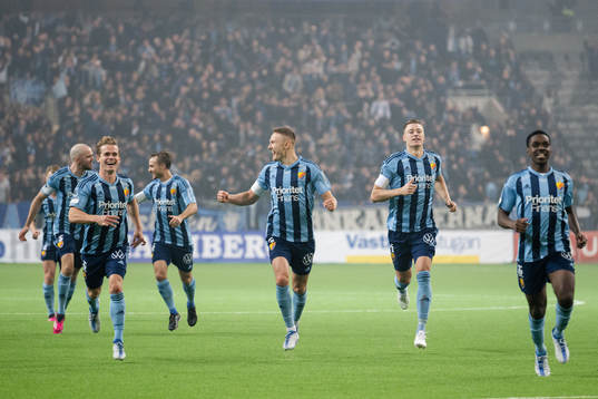 Djurgårdens spelare jublar