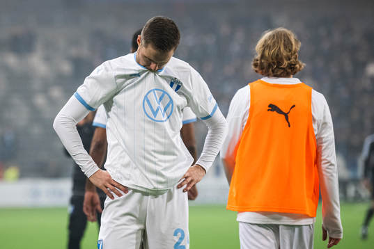 Malmö FFs Lasse Nielsen deppar