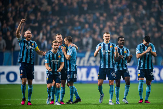Djurgårdens spelare jublar