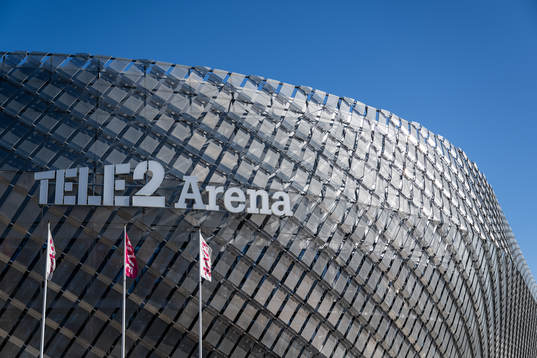 Vy av Tele2 Arena