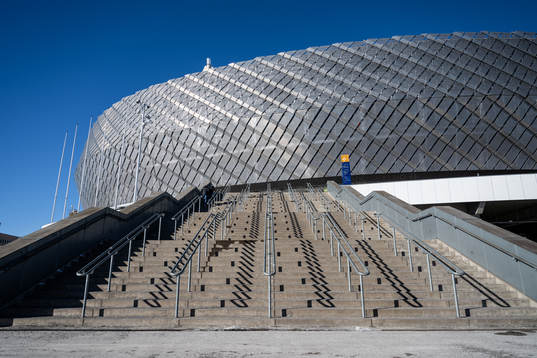 Vy av Tele2 Arena