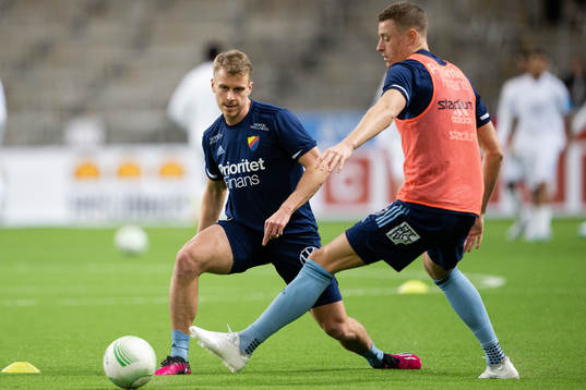 Djurgårdens Rasmus Schuller och Jesper Löfgren