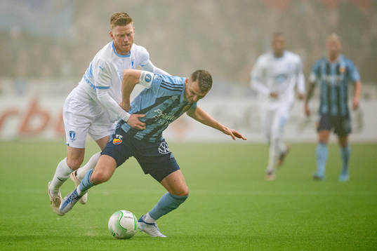 Malmö FFs Anders Christiansen och Djurgårdens Piotr