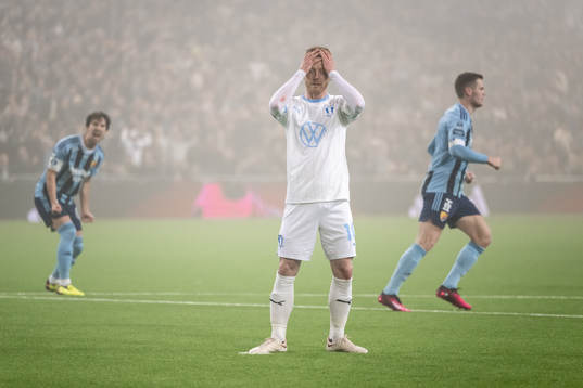 Malmö FFs Anders Christiansen deppar
