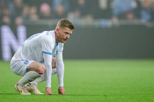 Malmö FFs Anders Christiansen har ont