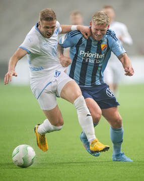 Malmö FFs Anton Tinnerholm och Djurgårdens Victor