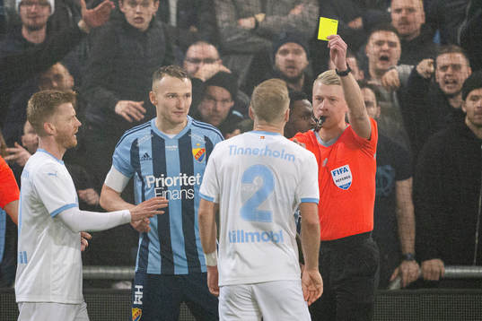 Malmö FFs Anton Tinnerholm får en varning