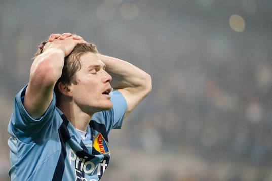 Djurgårdens Oliver Berg deppar