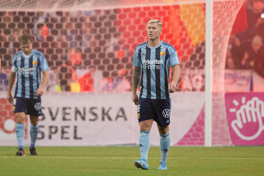 Djurgårdens Victor Edvardsen deppar