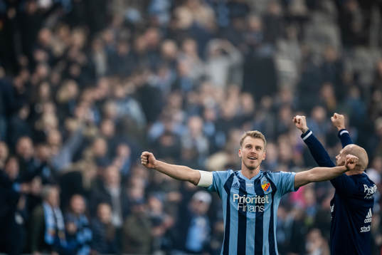 Djurgårdens Rasmus Schuller jublar