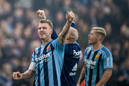 Djurgårdens Rasmus Schuller jublar