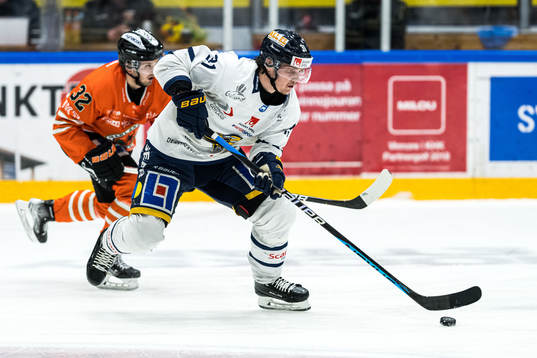 Visby Romas Simon Hansson och Karlskronas Sebastian Sundlöv