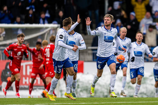 Magnus Christensen of Haugesund celebrates