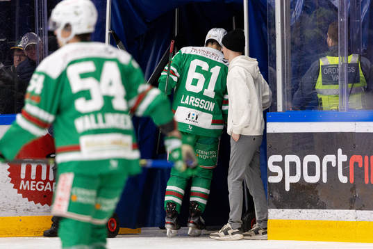 Rögles Ludvig Larsson lämnar isen