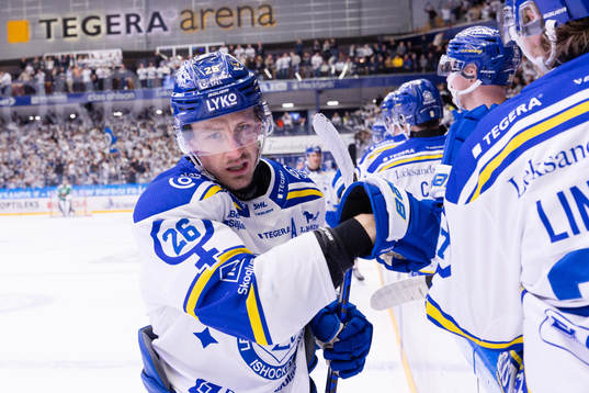 Leksands Patrik Noren jublar