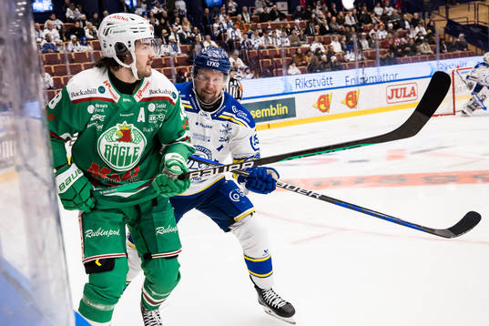 Rögles Dennis Everberg och Leksands Jonas Ahnelöv