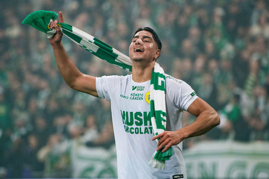 Hammarbys Jusef Erabi jublar