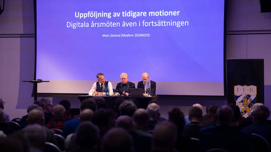 Ordförande Richard Berkling, mötets ordförande Hans