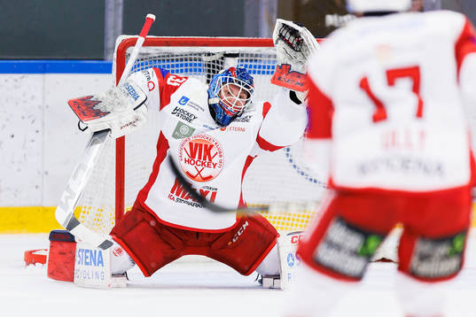 Västerviks målvakt Emil Kruse