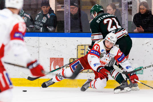 Västerviks Max Krogdahl och Tingsryds Daniel Sylwander