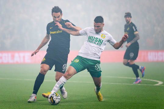AIKs Sotirios Papagiannopoulos och Hammarbys Abdelrahman