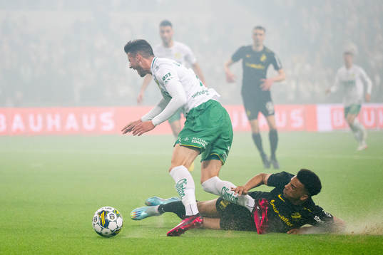Hammarbys Viktor Djukanovic och AIKs Rui Modesto