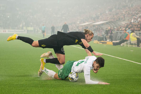 Hammarbys Edvin Kurtulus och AIKs Viktor Fischer