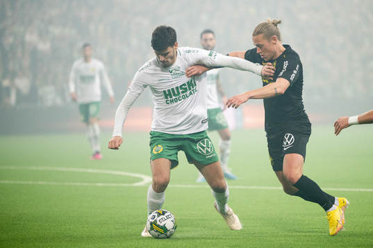 Hammarbys Edvin Kurtulus och AIKs Viktor Fischer