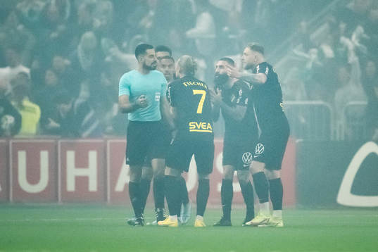 AIKs Viktor Fischer, Rui Modesto, Jimmy Durmaz  och John