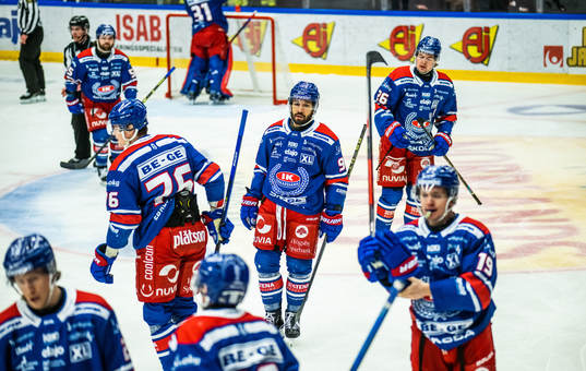 Oskarshamns Cameron Brace 0ch Lukas Pilö deppar