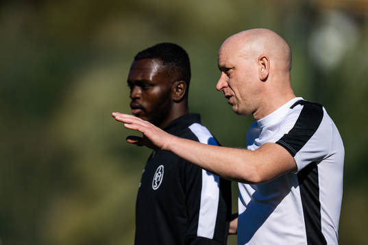 Kofi Asare och tränare Billy Magnusson