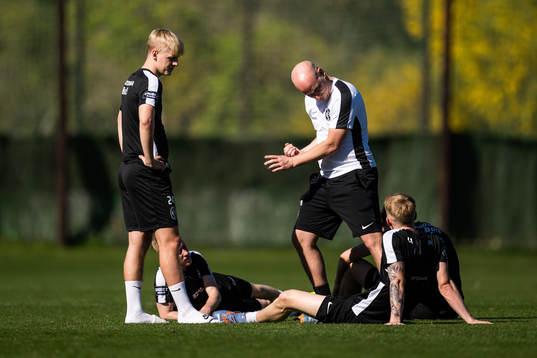 Emil Lindman och tränare Billy Magnusson