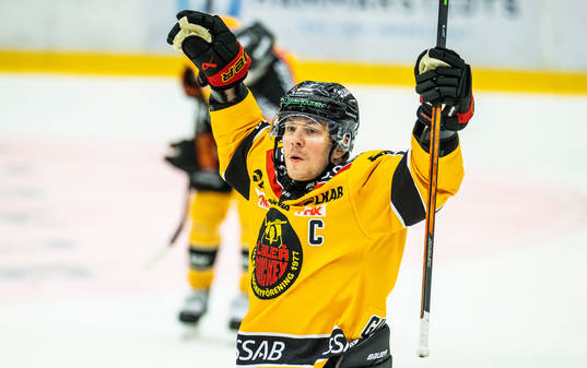Luleås Erik Gustafsson jublar
