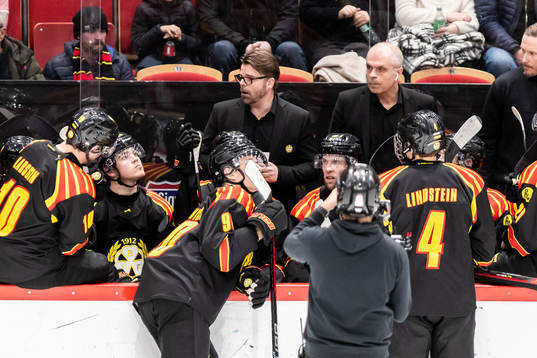Brynäs tränare Ove Molin och assisterande tränare Anders