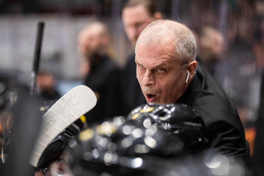 Brynäs assisterande tränare Anders Carlsson zunder match