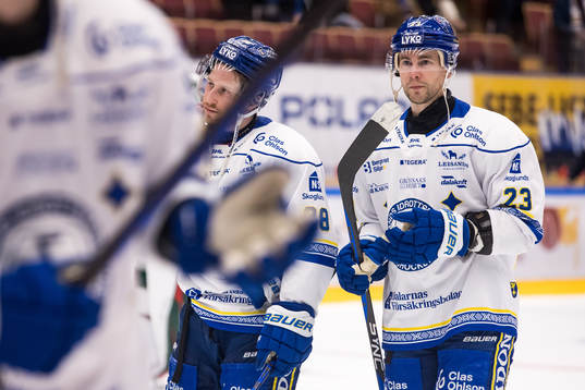 Leksands Justin Glenn Kloos och Leksands Mikael Ruohomaa