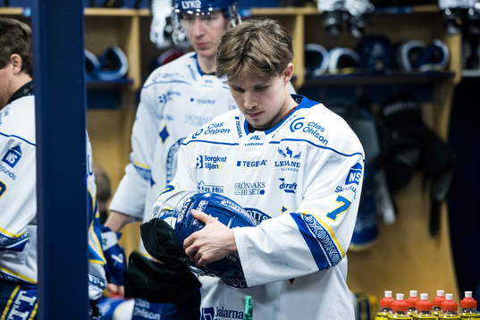 Leksands Marcus Karlberg innan åttondelsfinal tre i SHL