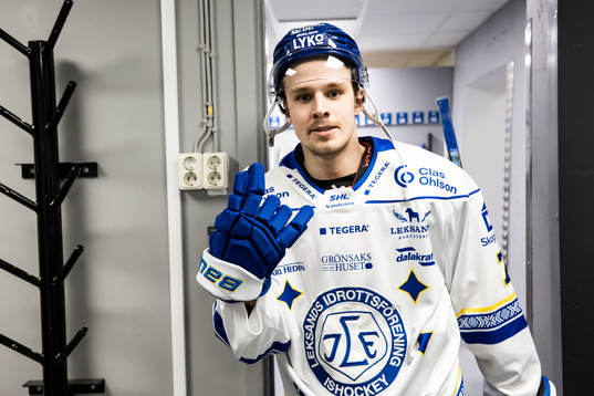 Leksands Marcus Karlberg innan åttondelsfinal tre i SHL