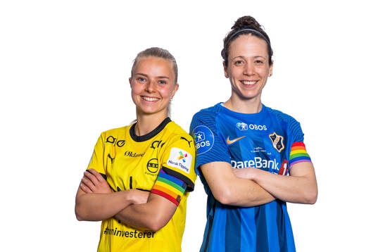 Emilie Woldvik of LSK Kvinner and Melissa Bjånesøy of