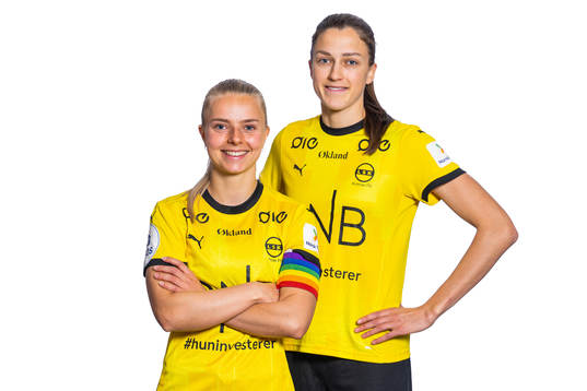 Emilie Woldvik and Emma Stølen Godø of LSK Kvinner pose
