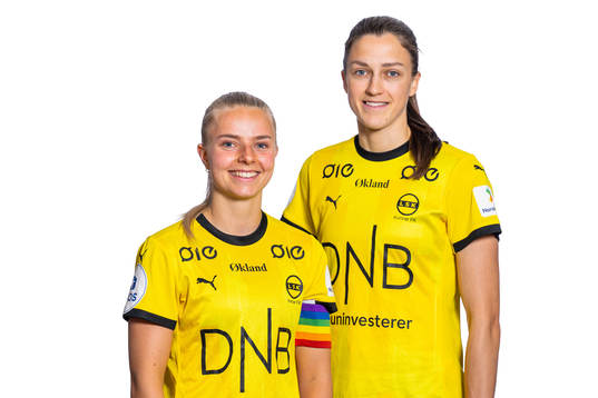Emilie Woldvik and Emma Stølen Godø of LSK Kvinner pose